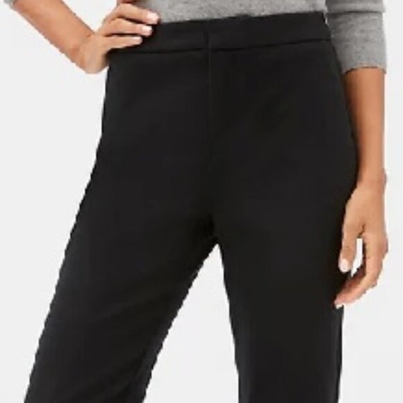 NWT Gap High Rise Slim Boot Pants 2 Black c873 - Picture 2 of 4